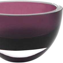 Load image into Gallery viewer, 6 Mouth Blown European Made Lead Free Purple Crystal Bowl