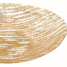 Load image into Gallery viewer, 9 Hand Crafted Glass Oval Gold Salad or Centerpiece Bowl