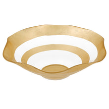 Load image into Gallery viewer, 85 Glass Authentic Gold Leaf Decorated All Purpose Bowl