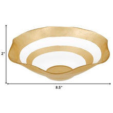 Load image into Gallery viewer, 85 Glass Authentic Gold Leaf Decorated All Purpose Bowl