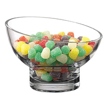 Load image into Gallery viewer, 7 Mouth Blown Lead Free Slant Cut Candy Serving Glass Bowl