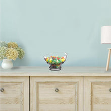 Load image into Gallery viewer, 7 Mouth Blown Lead Free Slant Cut Candy Serving Glass Bowl