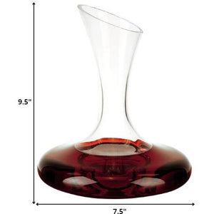 2 X 75 X 95 Mouth Blown Crystal Lead Free Wine Carafe 32 oz