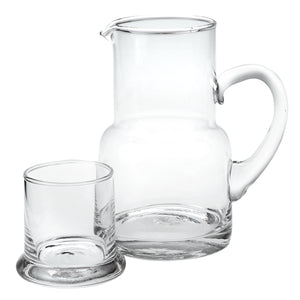 4 X 6 X 7 Clear Glass 2 Pc Glass Bedside or Desktop Carafe Set 10 oz