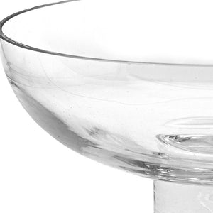 11 Mouth Blown Deep Pedestal Glass Centerpiece Bowl