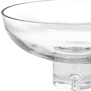 11 Mouth Blown Deep Pedestal Glass Centerpiece Bowl