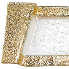 Load image into Gallery viewer, 13&quot; Handcrafted Gold Snack or Vanity Tray