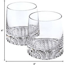 Load image into Gallery viewer, Mouth Blown European Crystal Whiskey Set 4 Pc Rocks or DOF Set