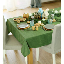 Load image into Gallery viewer, 70&quot; Merry Christmas Rectangle Tablecloth in Green