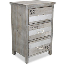 Load image into Gallery viewer, Nautical Gray Wash Wood Accent Cabinet