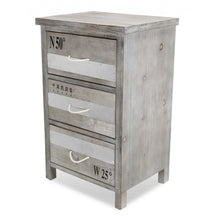 Load image into Gallery viewer, Nautical Gray Wash Wood Accent Cabinet