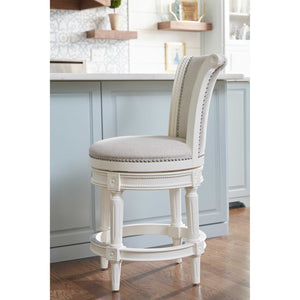 Modern Farmhouse White Counter Height Bar Stool