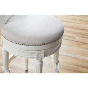 Modern Farmhouse White Swivel Bar Stool