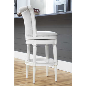 Modern Farmhouse White Swivel Bar Stool