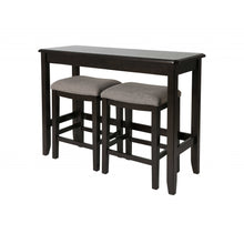 Load image into Gallery viewer, Perfecto Espresso Finish Sofa table with Two Bar Stools