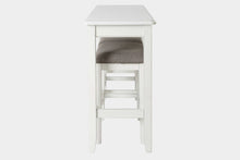 Load image into Gallery viewer, Perfecto White Finish Sofa table with Two Bar Stools