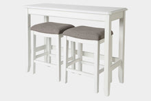 Load image into Gallery viewer, Perfecto White Finish Sofa table with Two Bar Stools