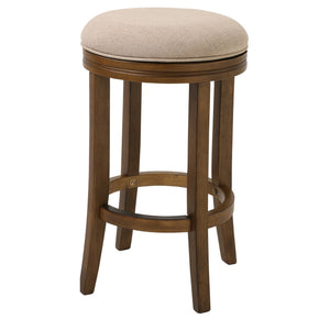 30" Honeysuckle Finished Solid Wood frame with Cream fabric Bar Stool