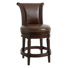 Load image into Gallery viewer, 39&quot; Walnut Hardwood Frame Upholstered Bar Stool