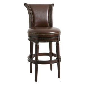 39" Walnut Hardwood Frame Upholstered Bar Stool