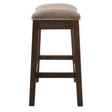 Load image into Gallery viewer, Counter Height Saddle Style Taupe Stool