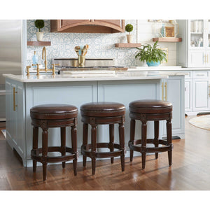 Counter Height Stool in Distressed Walnut Finished