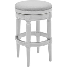 Load image into Gallery viewer, Bar Height Round Backless Stool in White Fabric