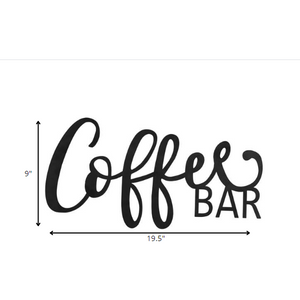 Coffee Bar Metal Wall Sign