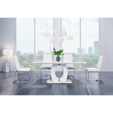 Load image into Gallery viewer, White tone Oval Style Marble top and base Dining Table