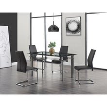 Load image into Gallery viewer, Rectangular Glass Top with Black Trim Dining Table