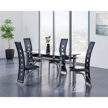 Load image into Gallery viewer, Rectangular Glass Top with Black Trim Dining Table