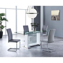 Load image into Gallery viewer, Set of 4 Two Tone Grey and Chrome Dining Chairs