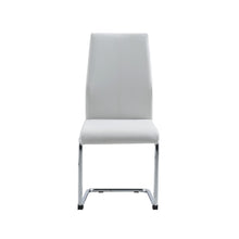 Load image into Gallery viewer, Set of 4 Modern White Dining Chairs with Chrome Metal Base