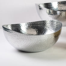 Load image into Gallery viewer, Handcrafted 14.5&quot; Hammered Stainless Steel Centerpiece Bowl