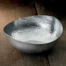 Load image into Gallery viewer, Handcrafted 14.5&quot; Hammered Stainless Steel Centerpiece Bowl