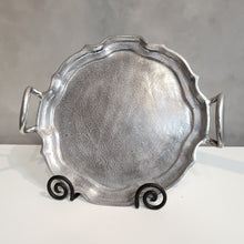 Load image into Gallery viewer, Vintage Look Baroque Silver Handled Tray