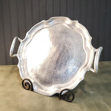 Load image into Gallery viewer, Vintage Look Baroque Silver Handled Tray