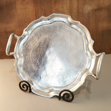 Load image into Gallery viewer, Vintage Look Baroque Silver Handled Tray