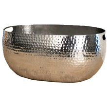 Load image into Gallery viewer, Handcrafted Hammered Stainless Steel Oval Beverage Tub