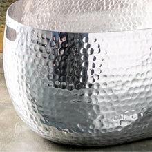 Load image into Gallery viewer, Handcrafted Hammered Stainless Steel Oval Beverage Tub
