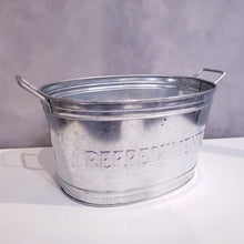 Load image into Gallery viewer, Refreshments Oval Stainles Steel Galvanized Beverage Tub