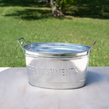 Load image into Gallery viewer, Refreshments Oval Stainles Steel Galvanized Beverage Tub