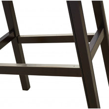 Load image into Gallery viewer, 30&quot; Espresso and Carmel Saddle Style Counter Height Bar Stool