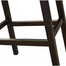 Load image into Gallery viewer, 30&quot; Espresso and Gray Saddle Style Counter Height Bar Stool