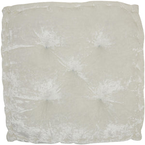 24" Ivory Silky Soft Velvet Throw Pillow