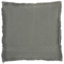 Load image into Gallery viewer, 18&quot; Boho Grey Frayed Edge Canvas Throw Pillow