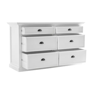 Modern Farmhouse White Six Drawer Dresser