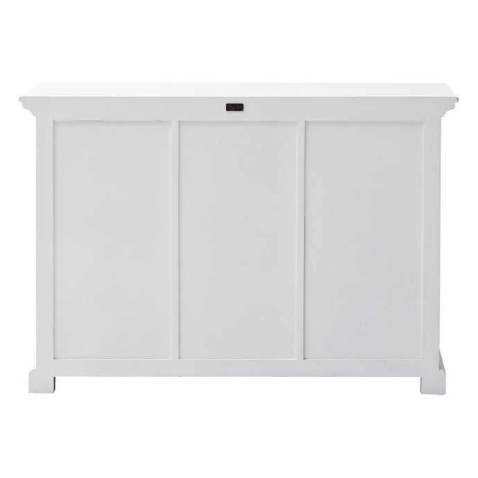 White Modern Farmhouse Large Accent Cabinet with Baskets
