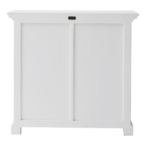 Modern Farmhouse White Medium Accent Cabinet with Baskets