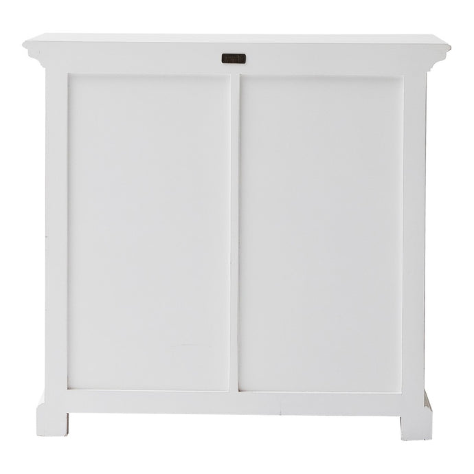 Modern Farmhouse White Medium Accent Cabinet with Baskets